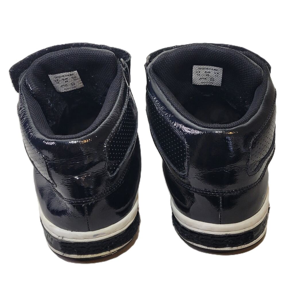 True Religion Brand Black Patent Mid-Top Sneakers Men's Size 12‎ - Picture 4 of 10